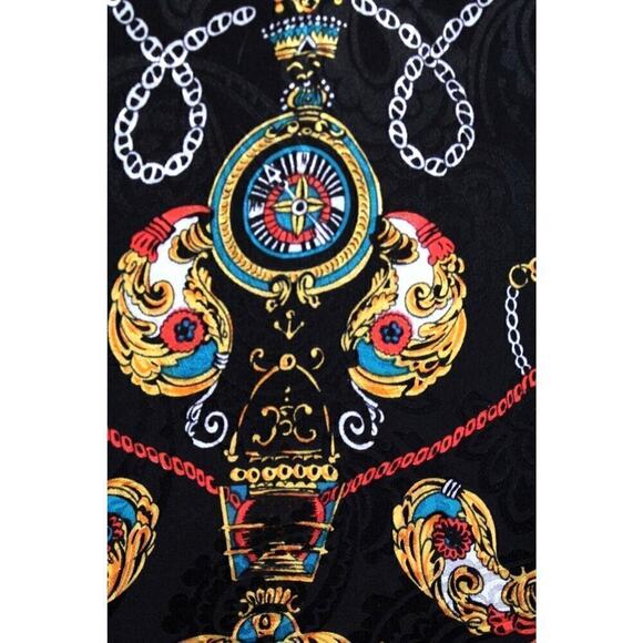 VTG Dennis Goldsmith Batwing Dress Ultra 80s 100% Silk Sz 10 /M NWOT Goldbergs - Picture 3 of 9